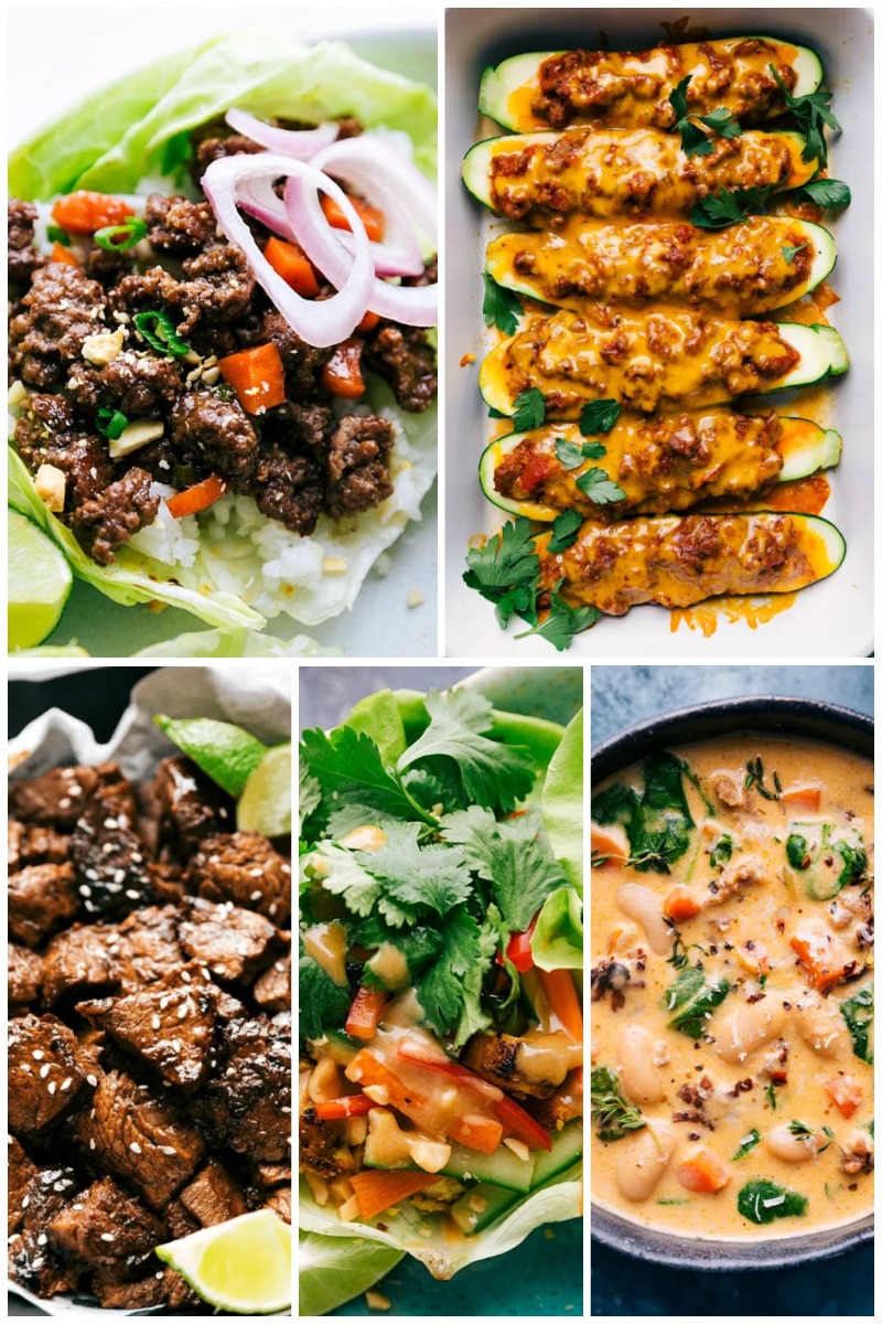 Do you eat Keto style? It can be challenging to find delicious recipes for the whole family, but fear not: we have 45 of our favorite Keto recipes gathered for you! Collage of Keto recipes