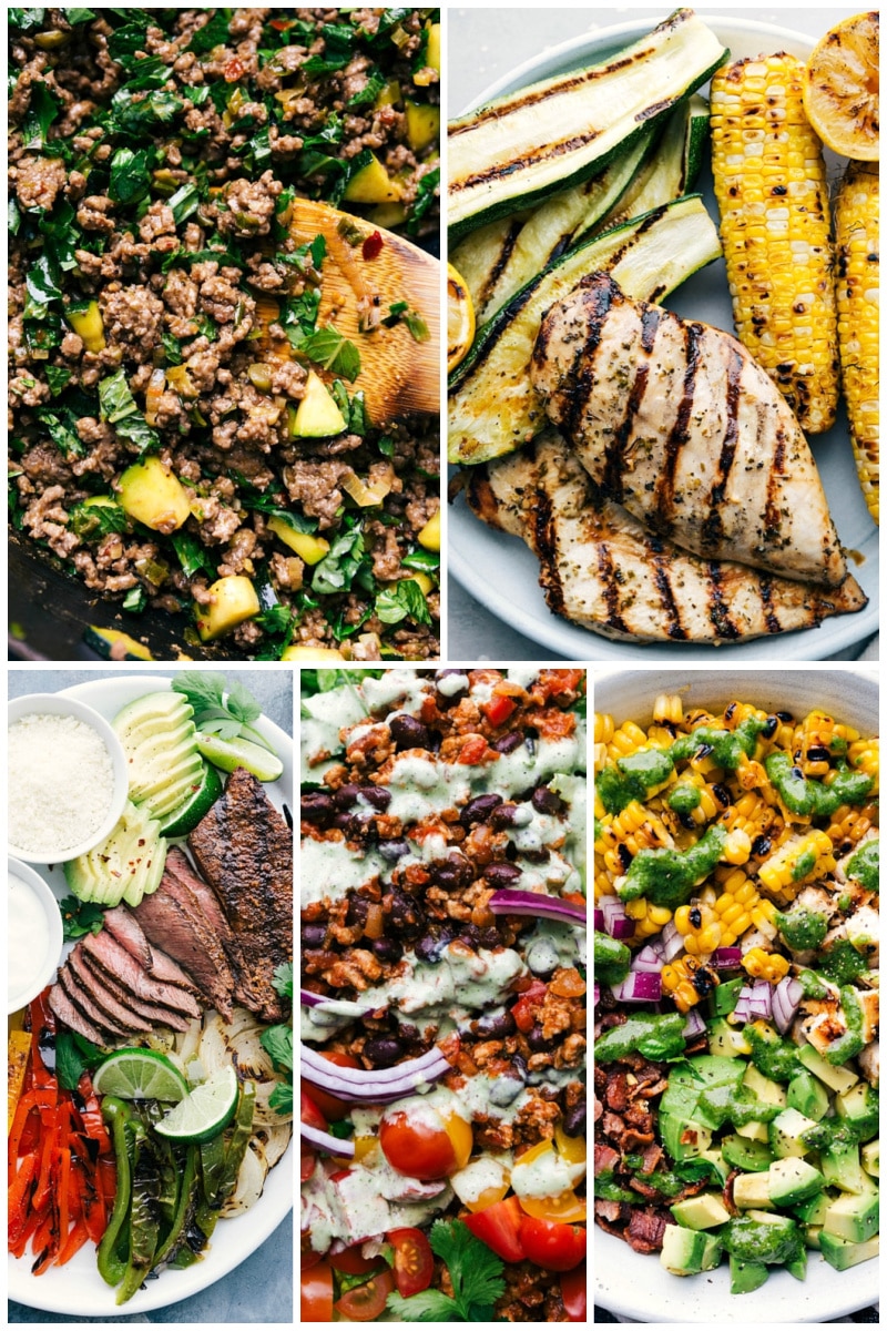 Do you eat Keto style? It can be challenging to find delicious recipes for the whole family, but fear not: we have 45 of our favorite Keto recipes gathered for you! Collage of Keto recipes