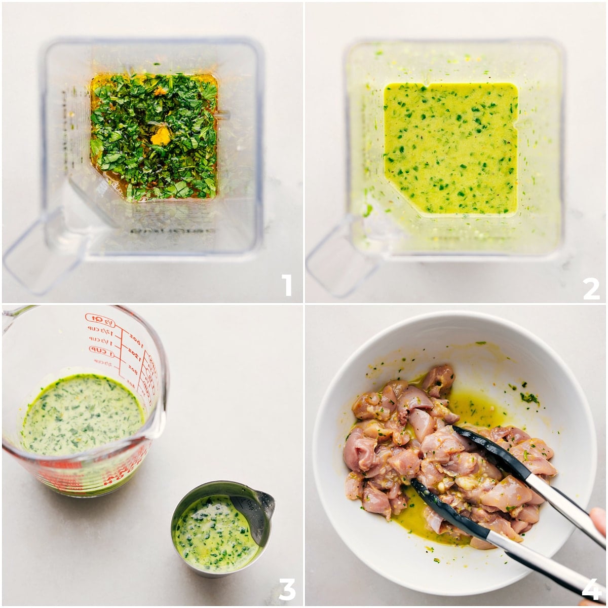 How To Make Citrus Chicken Marinade The citrus chicken marinade is blended together in the blender, then poured over the chicken to marinate.