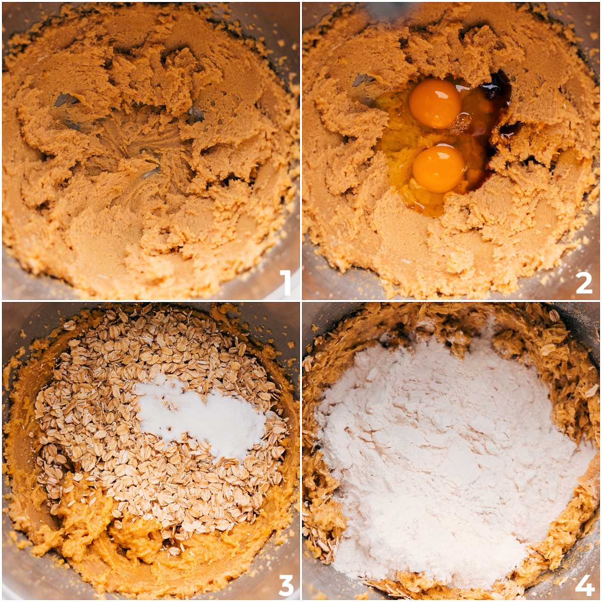 How To Make Lunch Lady Bars: Mixing Together Wet And Dry Ingredients The wet and dry ingredients mixed together for these lunch lady bars.