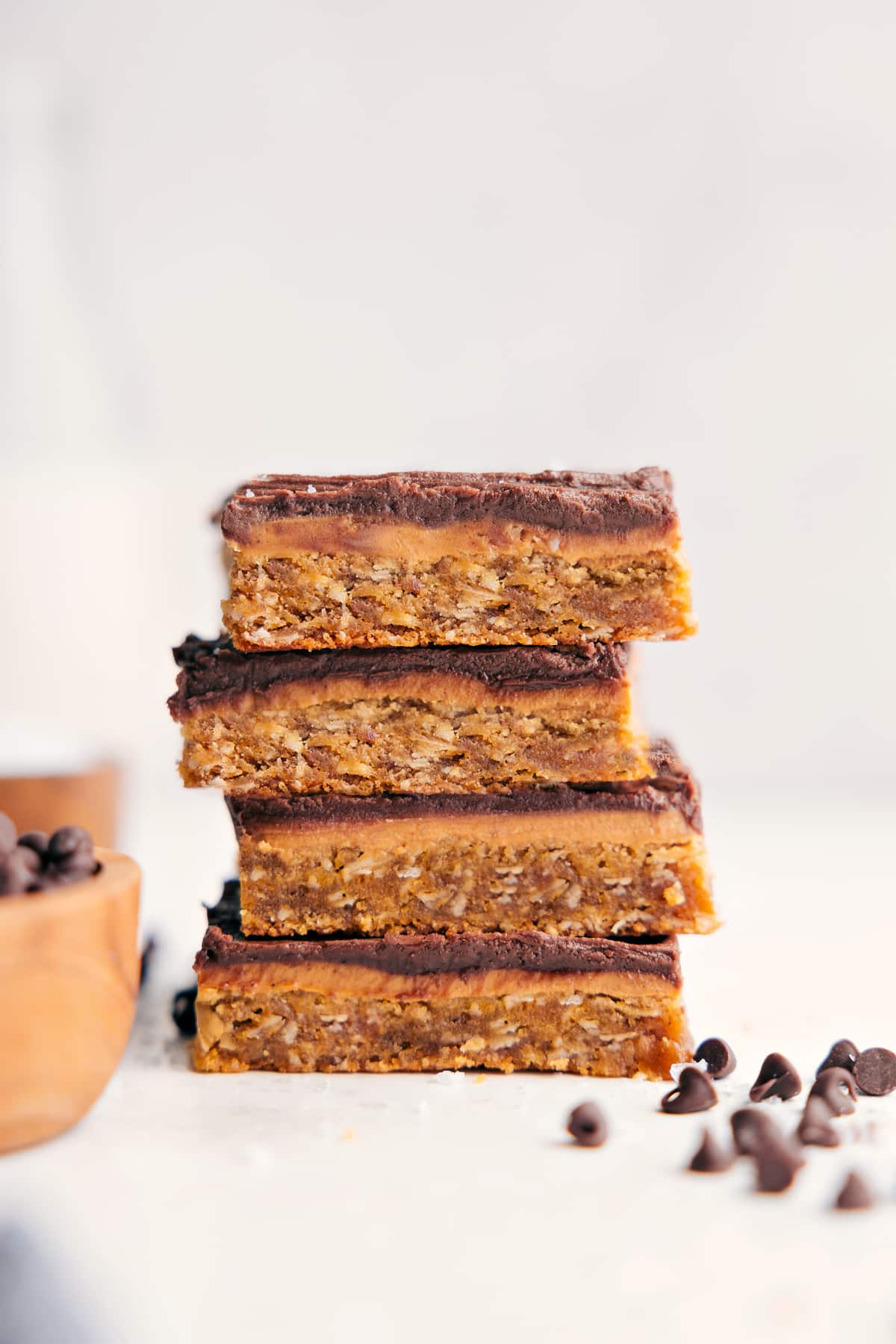 Lunch lady bars stacked on top of each other.