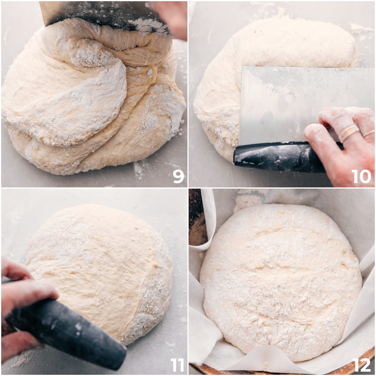 Shaping And Baking The No-Knead Bread Recipe Shape the dough and place it in the pot to bake.