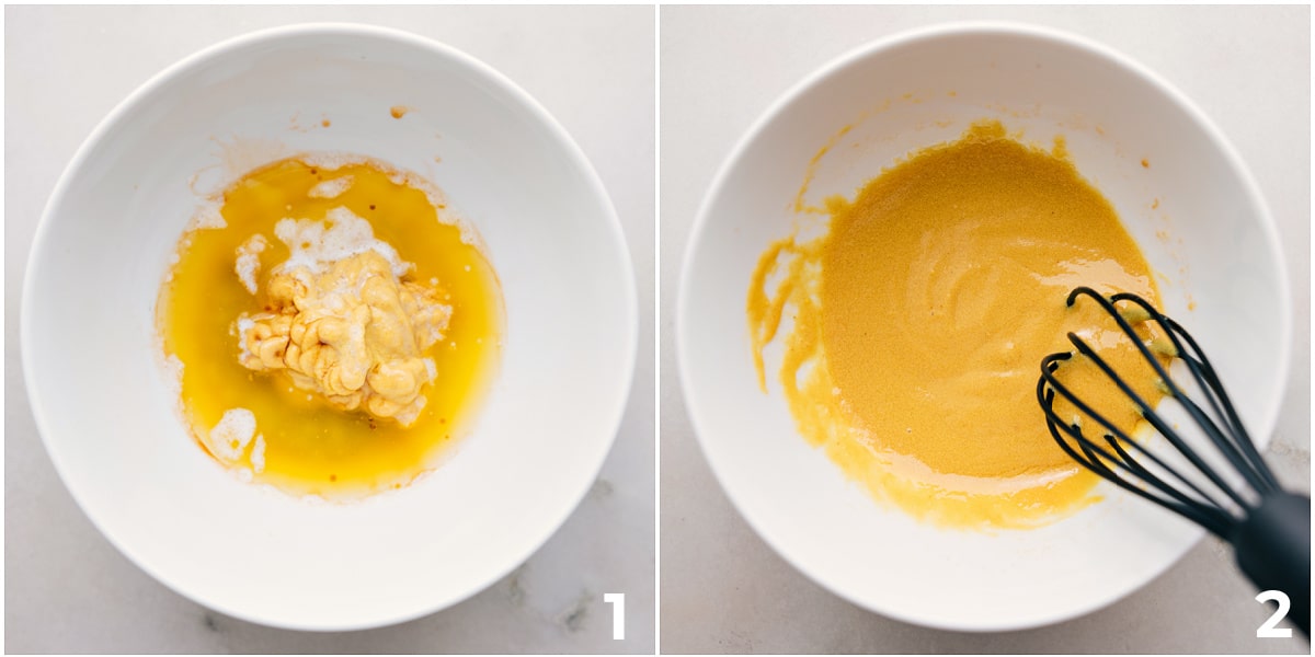 The Best Sauce For Your Cuban Sliders Recipe The mustard sauce being whisked together for these Cuban Sliders.