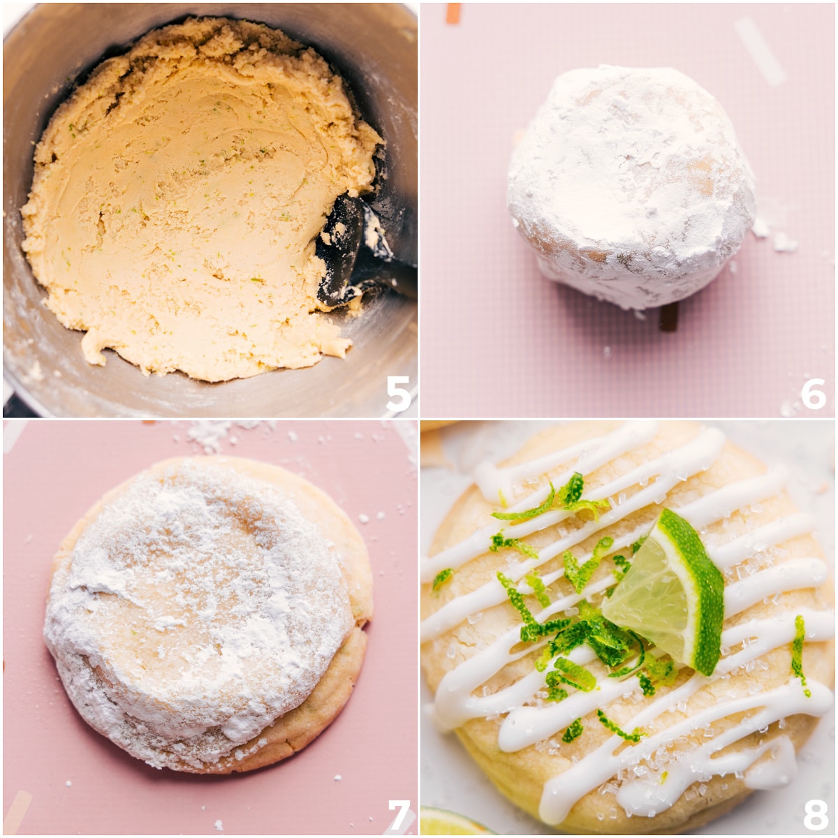 Coat Dough Balls And Then Chill And Bake The dough being rolled into balls and then rolled into powdered sugar and baked up to perfection.