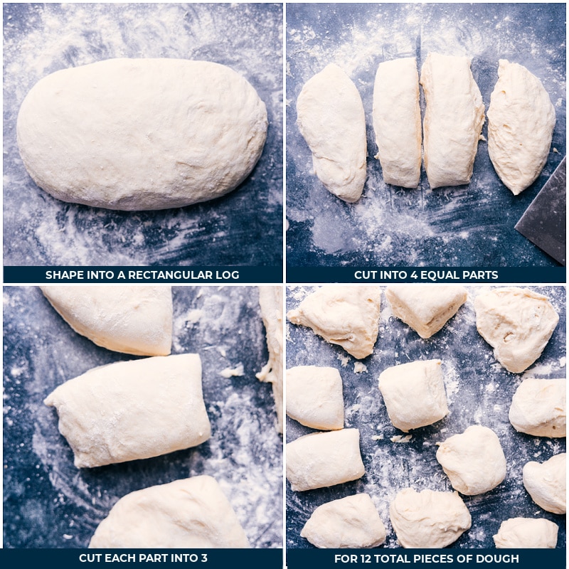 Our favorite dinner rolls are made easy with NO stand mixer, no hand mixers, and no kneading required! Recipe via chelseasmessyapron #appetizer #familyfriendly #noknead #thanksgiving #best #easy #simple #kidfriendly #dinner #rolls Process shots-- images of how each dough roll is formed