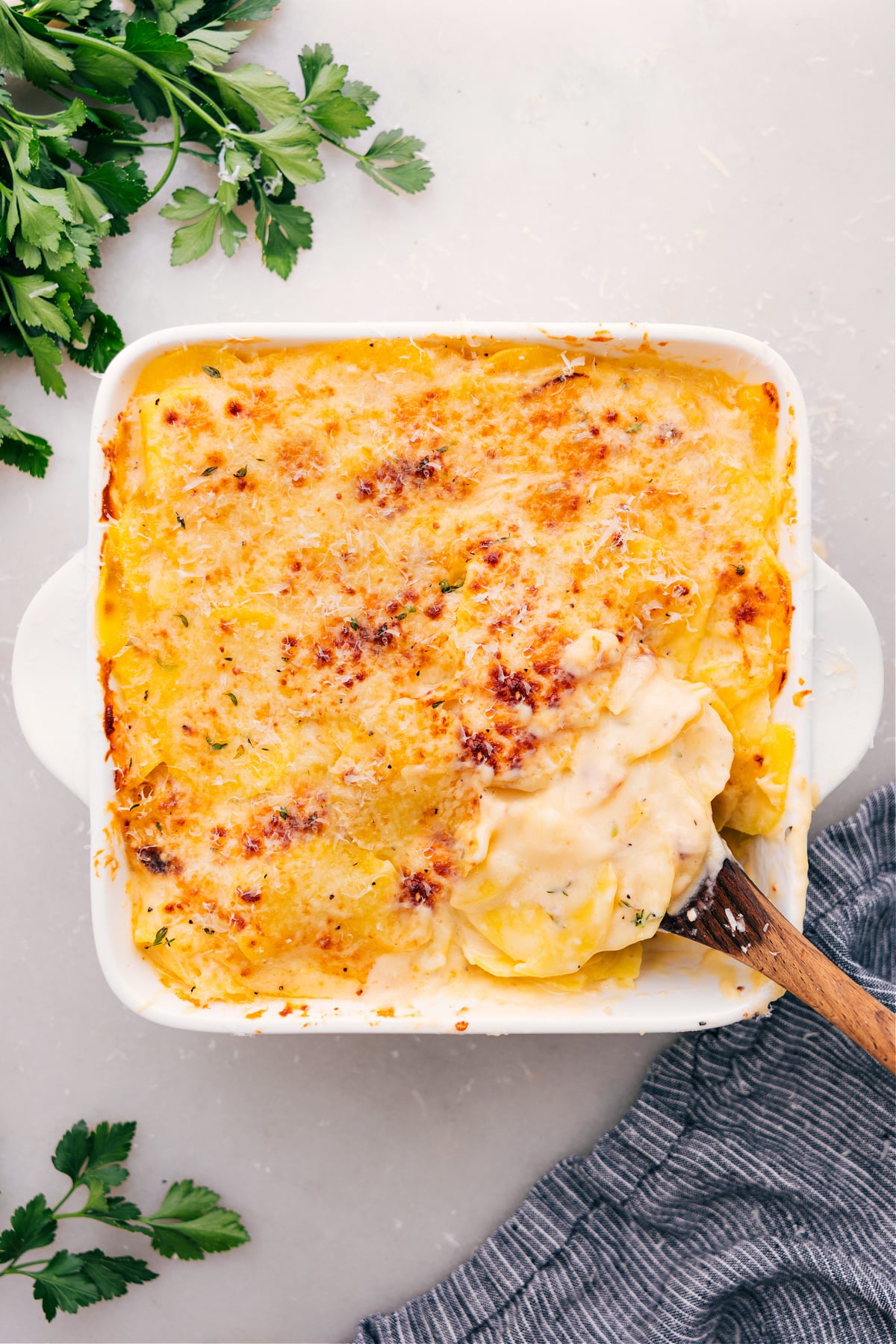 The Best Au Gratin Potatoes Au Gratin Potatoes are fresh out of the oven and ready to enjoy!