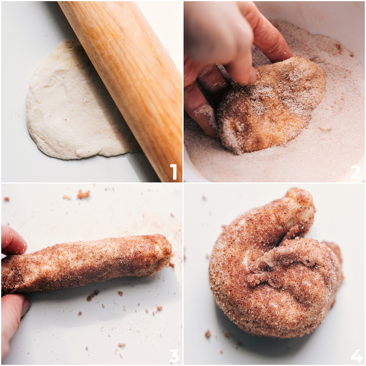 How To Make Cinnamon Roll Cake Recipe Biscuits rolled in cinnamon sugar and shaped into mini cinnamon rolls for Cinnamon Roll Cake.