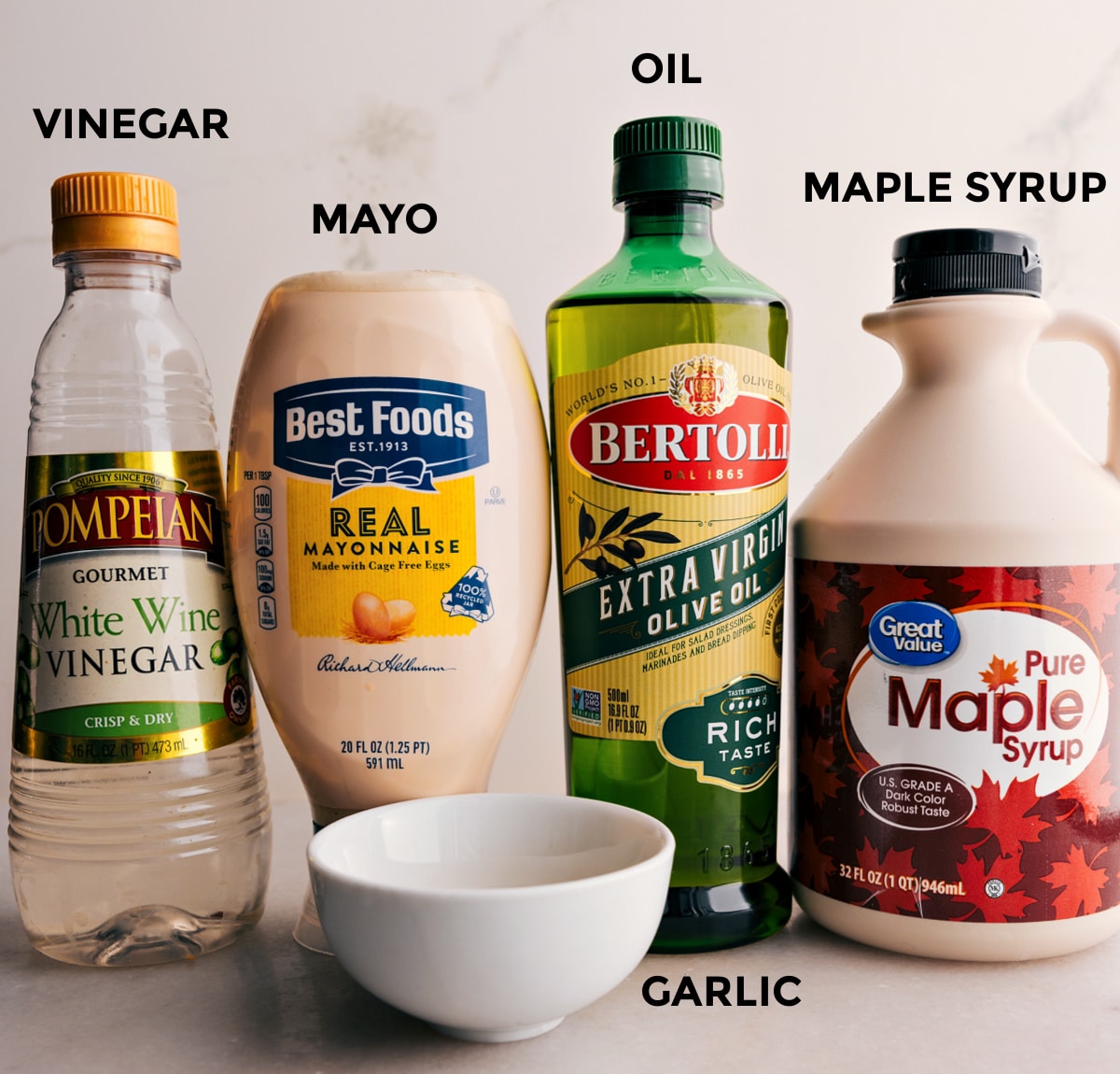 The Best Salad Dressing For Winter Salad The dressing ingredients are prepped for easy assembly.