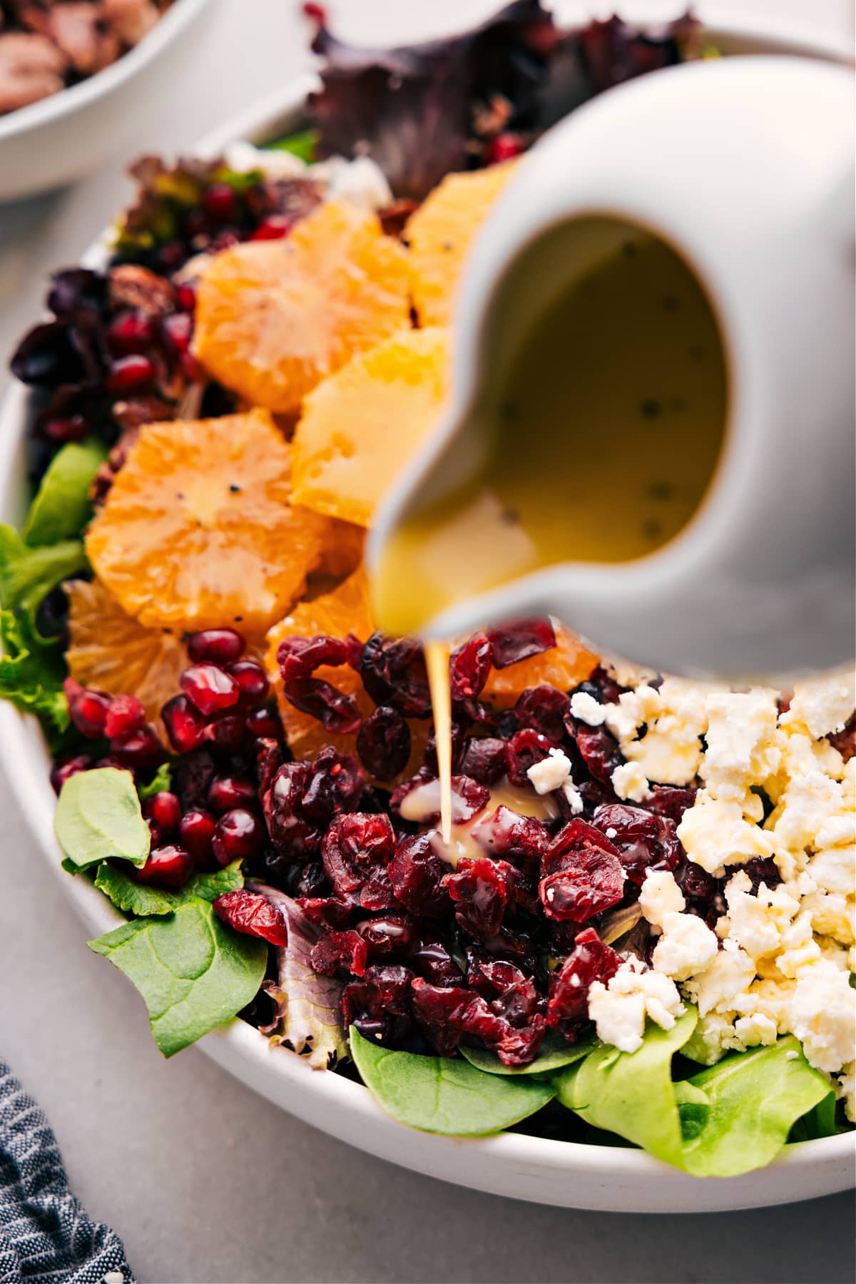 Dressing Winter Salad With The Best Homemade Dressing Winter salad dressed with the most delicious dressing.