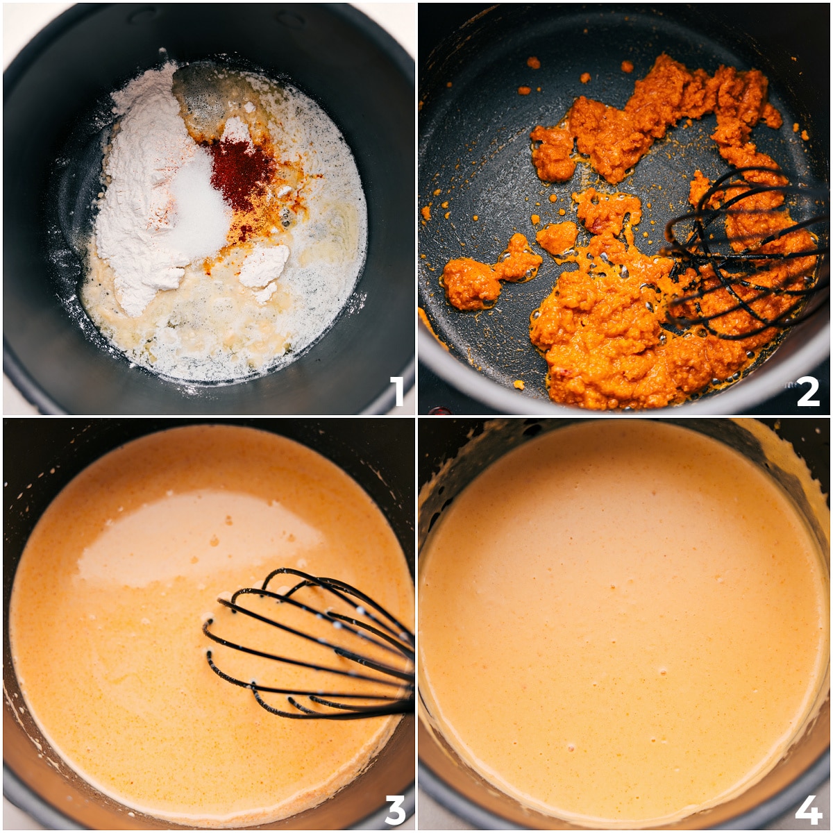 How To Make Broccoli And Cheese Baked Potatoes Whisk the cheese sauce in a pot for these Broccoli and Cheese Baked Potatoes.