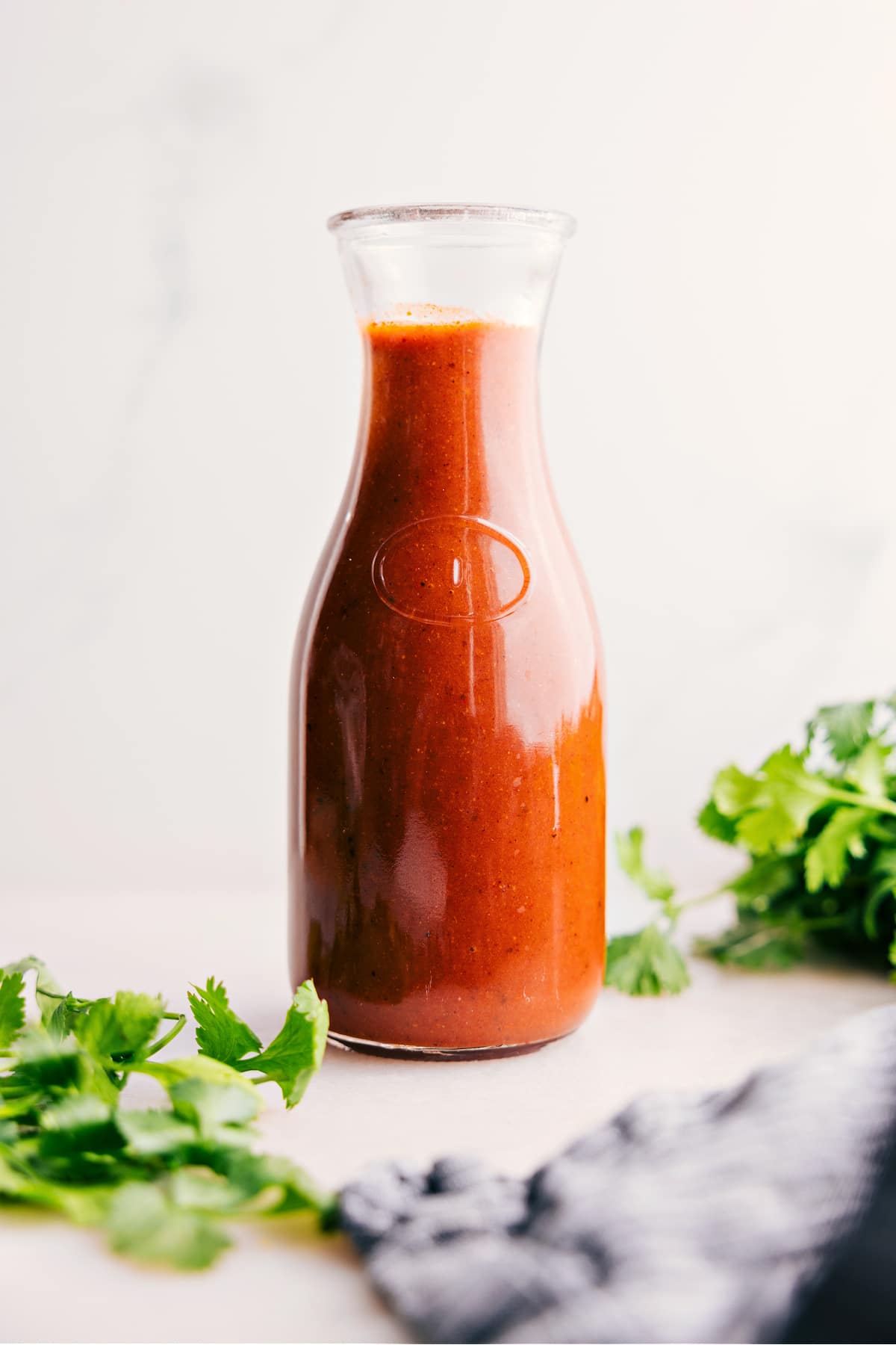 The Best Enchilada Sauce Enchilada sauce in a jar, ready to use and enjoy.
