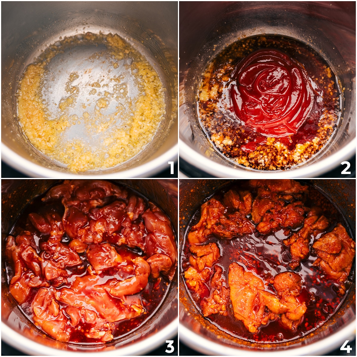 How To Make Honey Garlic Chicken Thighs Sauté garlic and ginger in the Instant Pot, then add all the other ingredients and pressure cook for this honey garlic chicken thighs recipe.