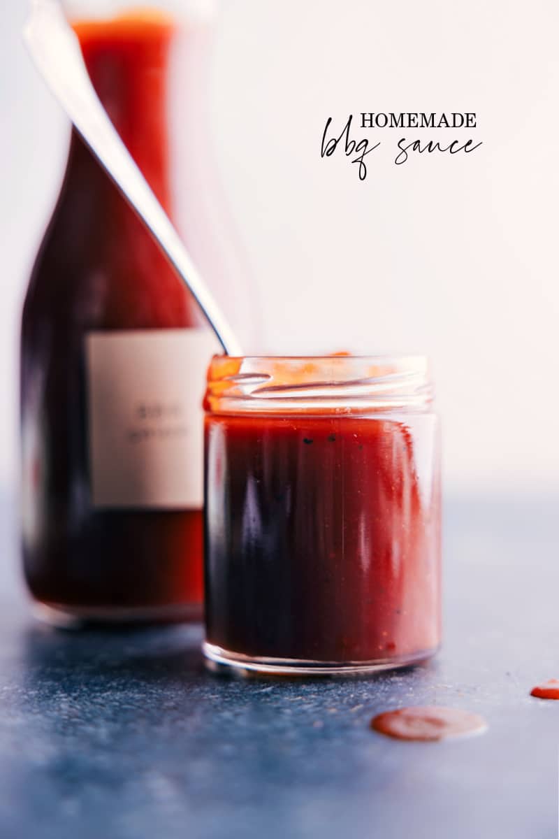 Looking for a BBQ Sauce Recipe that is easy to make and customizable to your taste? This recipe has you covered! We'll share a recipe for a tangy, sweet and smoky sauce that is perfect for chicken, ribs, pork, or to use as a dipping sauce. You can adjust the flavor to suit your preference, whether you like it sweeter or spicier. Impress your friends and family at your next summer cookout with this delicious homemade sauce! Recipe via chelseasmessyapron #dip #best #quick #easy #simple #familyfriendly #homemade #bbq #sauce Homemade BBQ Sauce in a jar.