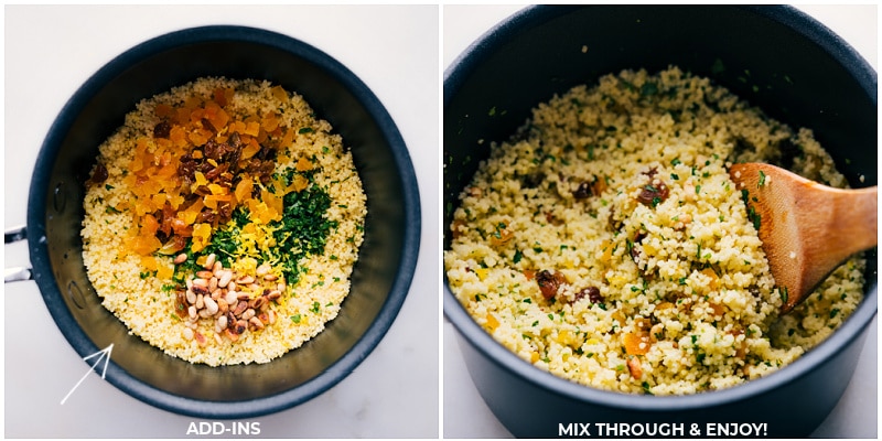 How To Make This Couscous Recipe The extra ingredients being added in to this couscous recipe.