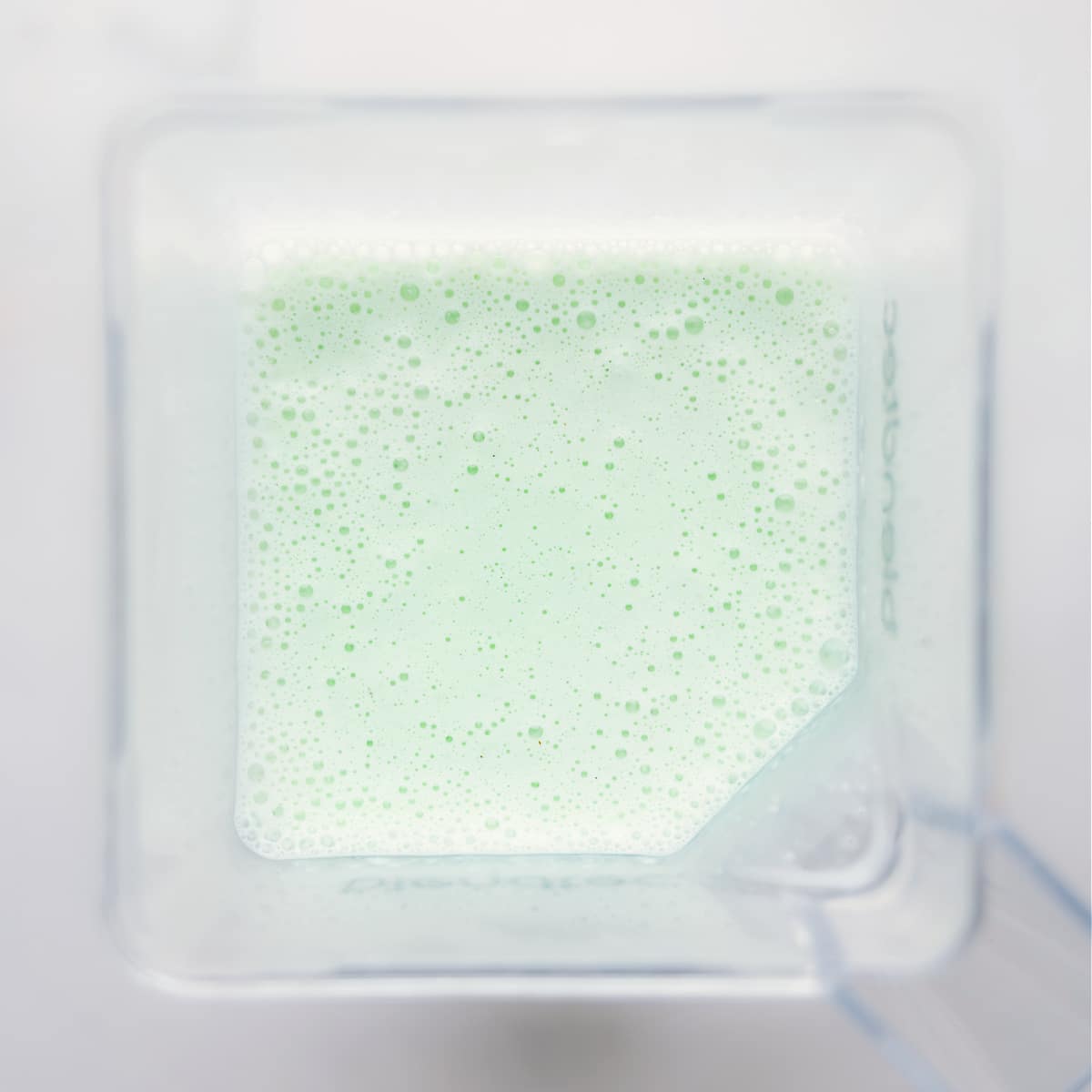 Blended Shamrock Shake Recipe Shamrock Shake blended and ready to serve.