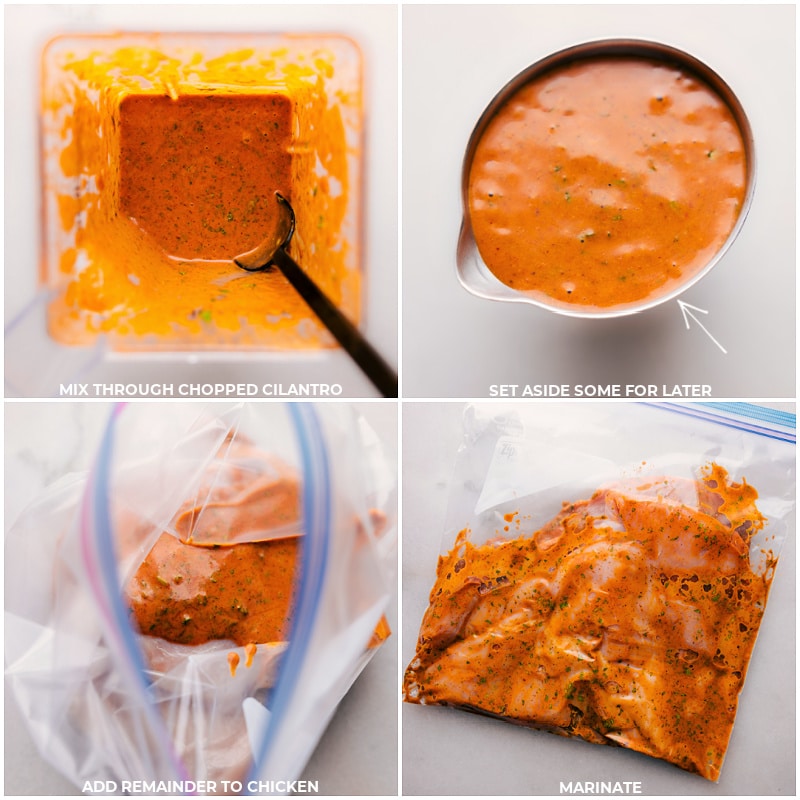 This delicious Chipotle Chicken Marinade is unbeatable! It delivers perfectly seasoned chicken with just the right amount of spice. Gorgeously charred exterior and juicy interior -- you'll want to make this chicken over and over again. Recipe via chelseasmessyapron #dinner #quick #easy #simple #familyfriendly #kidfriendly #lowcarb #best #chipotle #chicken #marinade Process shots-- images of the mix being added to the chicken and it being left to sit