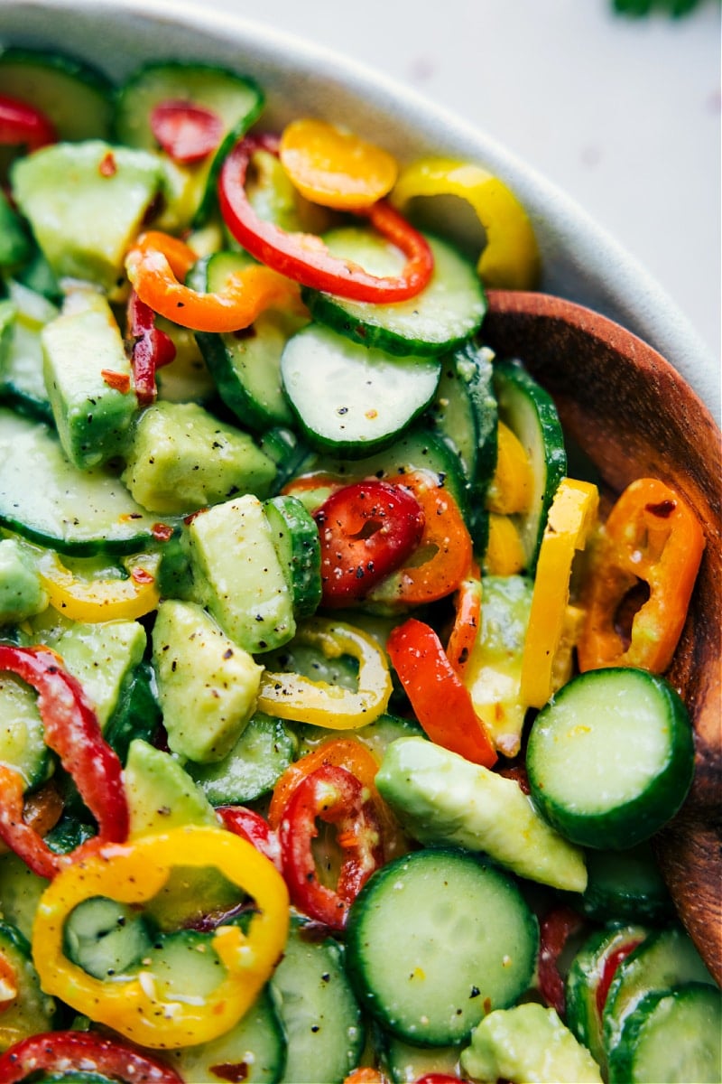 The Salad Of The Summer! Cucumber Pepper Salad, ready to be enjoyed.