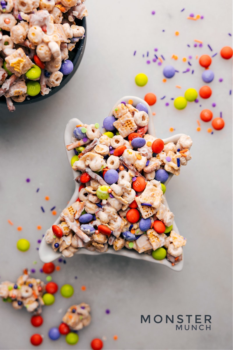 Fun And Festive Monster Munch Recipe Monster Munch in a ghost bowl for a fun Halloween treat.