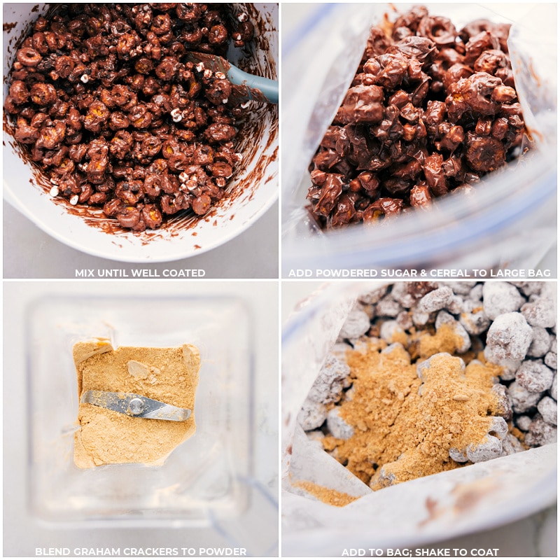 The Perfect Summer No-Bake Treat: S'mores Muddy Buddies Powdered sugar and graham cracker crumbs added to the chocolate-coated cereal for these S'mores Muddy Buddies.