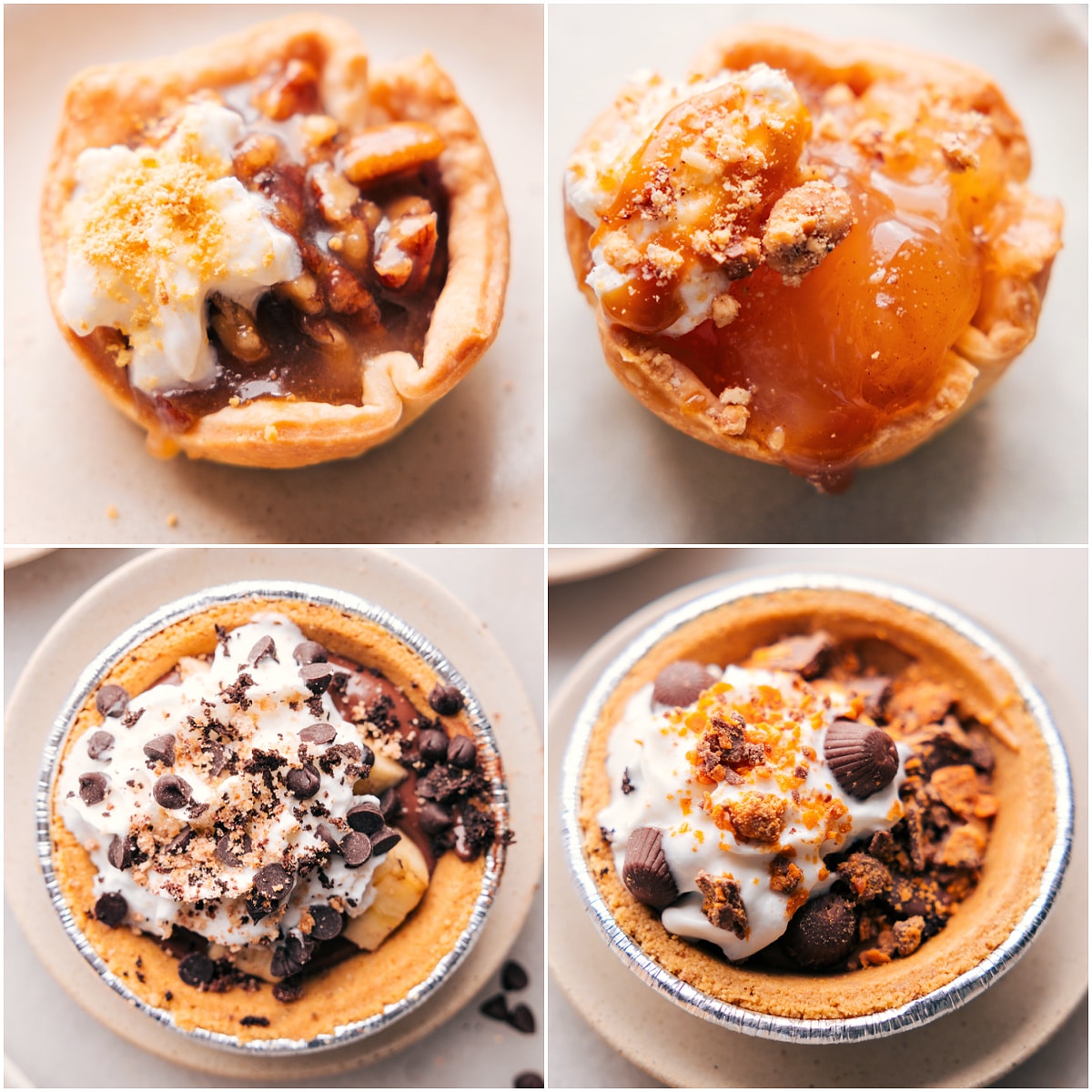 Dessert Pie Bar fun Four different options of pies you can make with your at home dessert pie bar.