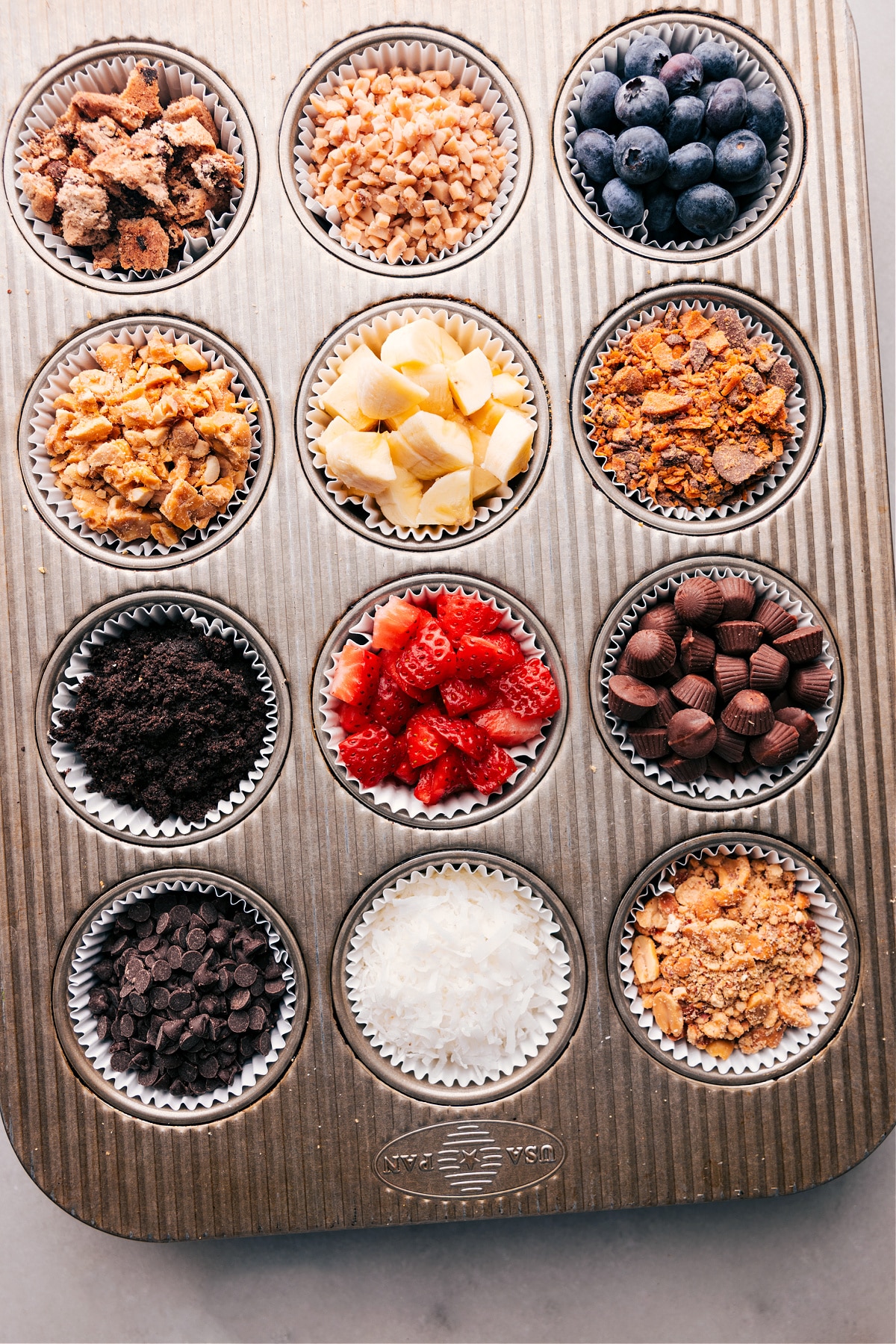 Toppings for Dessert Pie Bar Various toppings used in your fully customizable Dessert Pie Bar.