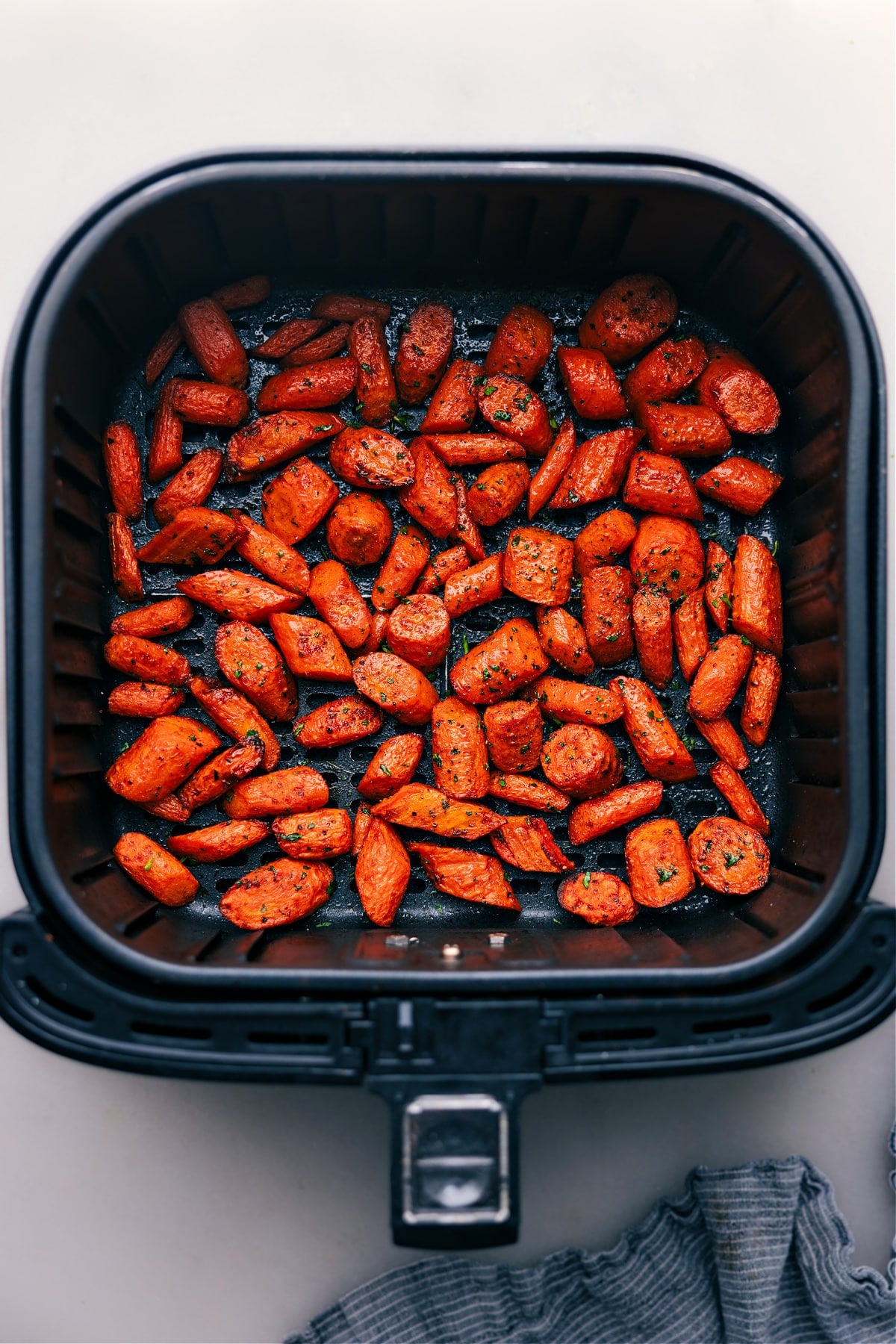 Our Favorite Air Fryer Carrots Air Fryer Carrots fresh out of the air fryer.