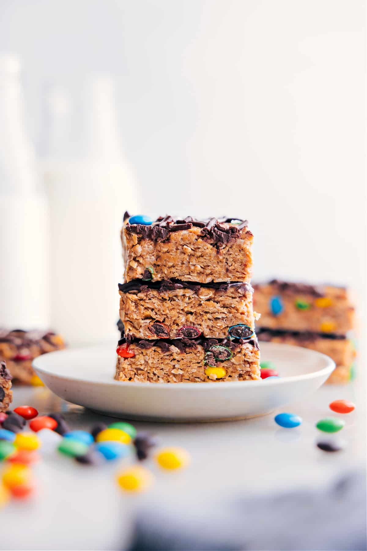 Energy Bars Recipe Squares Energy Bars Recipe cut into squares and stacked on top of each other.
