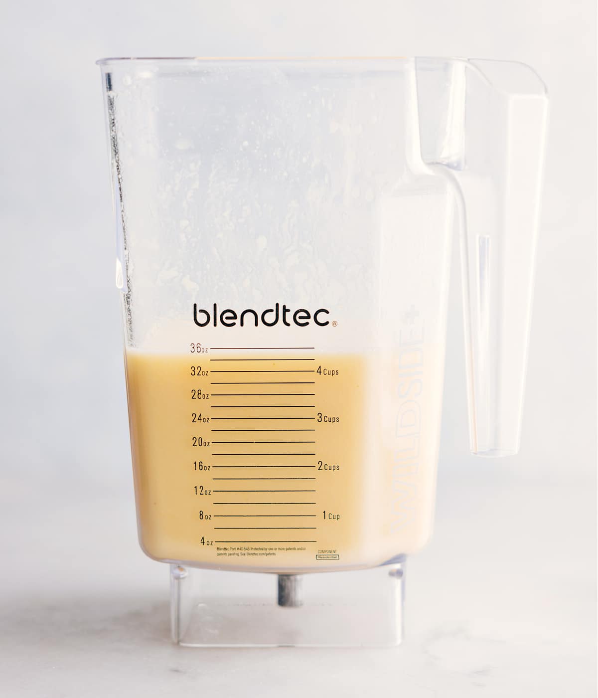 Freshly Blended Pina Colada The drink freshly blended.