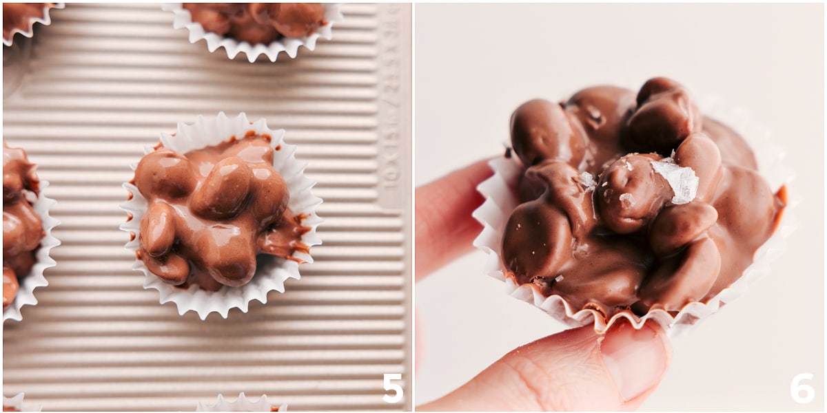 Holiday Slow Cooker Candy Recipe Scoop the slow cooker treat into mini muffin cups and top with flaky sea salt.
