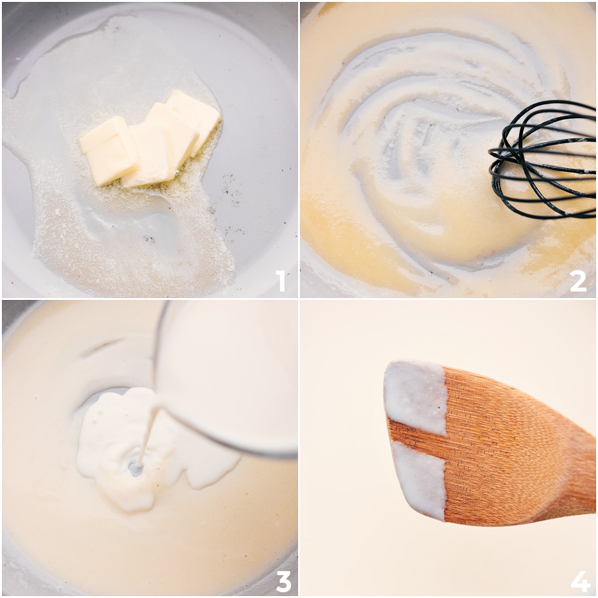 How To Make Cheesy Spaghetti Melt butter and whisk it with milk and flour until thickened for this cheesy spaghetti.