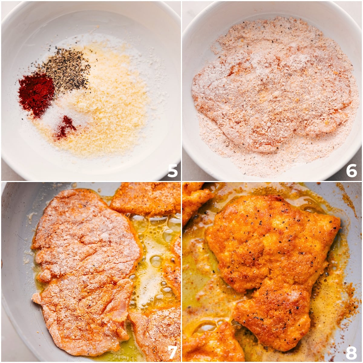 How To Cook Chicken Cutlets To Perfection Seasonings are mixed with parmesan, spread over the meat, and cooked in a skillet.