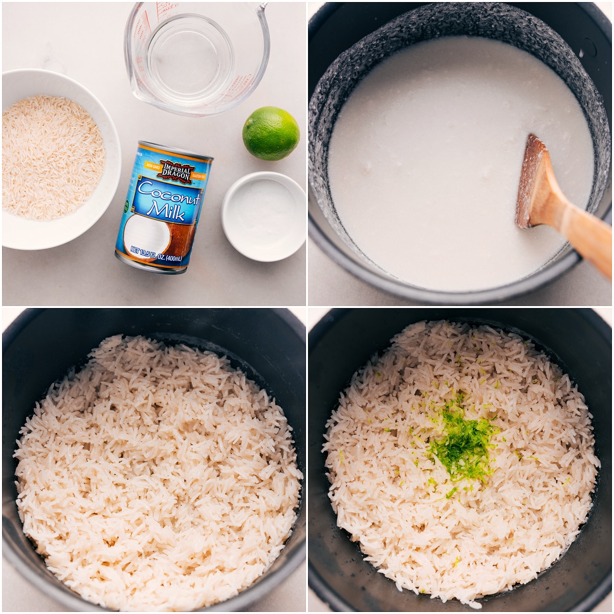 How To Make Coconut Rice For Bang Bang Chicken Skewers All the ingredients for coconut rice are prepped, and the rice is cooked in one pot to pair with the Bang Bang Chicken Skewers.