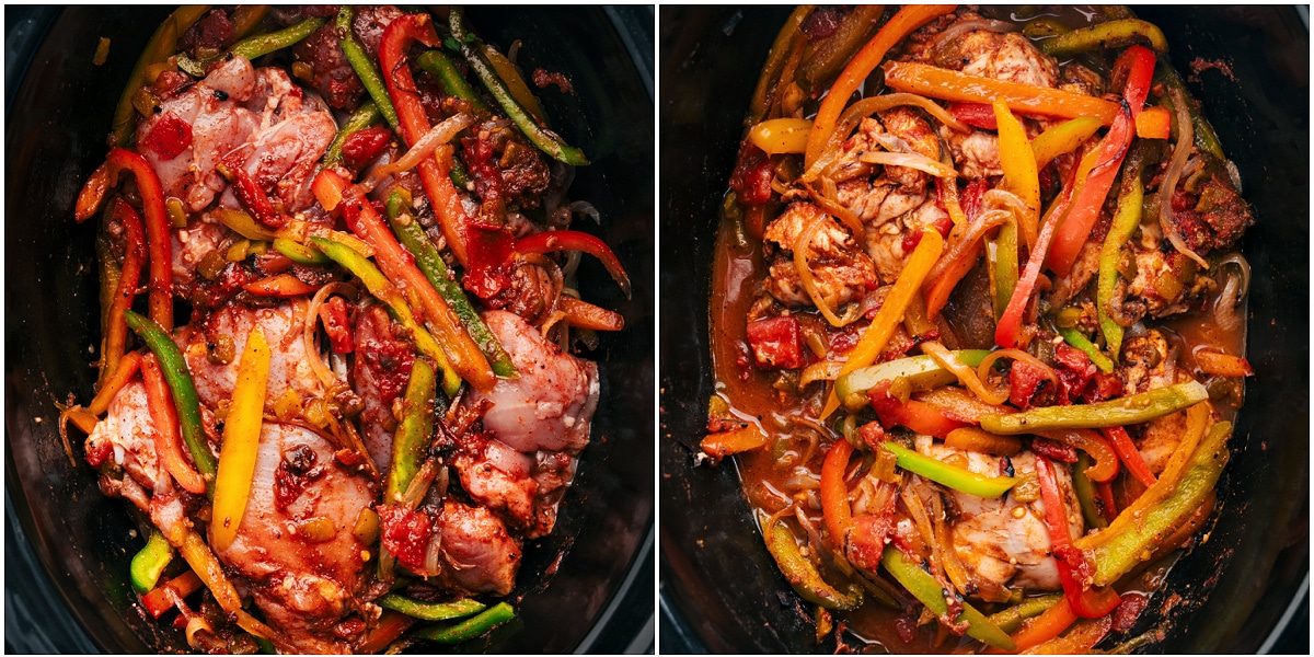 Cook Chicken Fajitas In A Crockpot Everything is added to the slow cooker and cooks to tender perfection.
