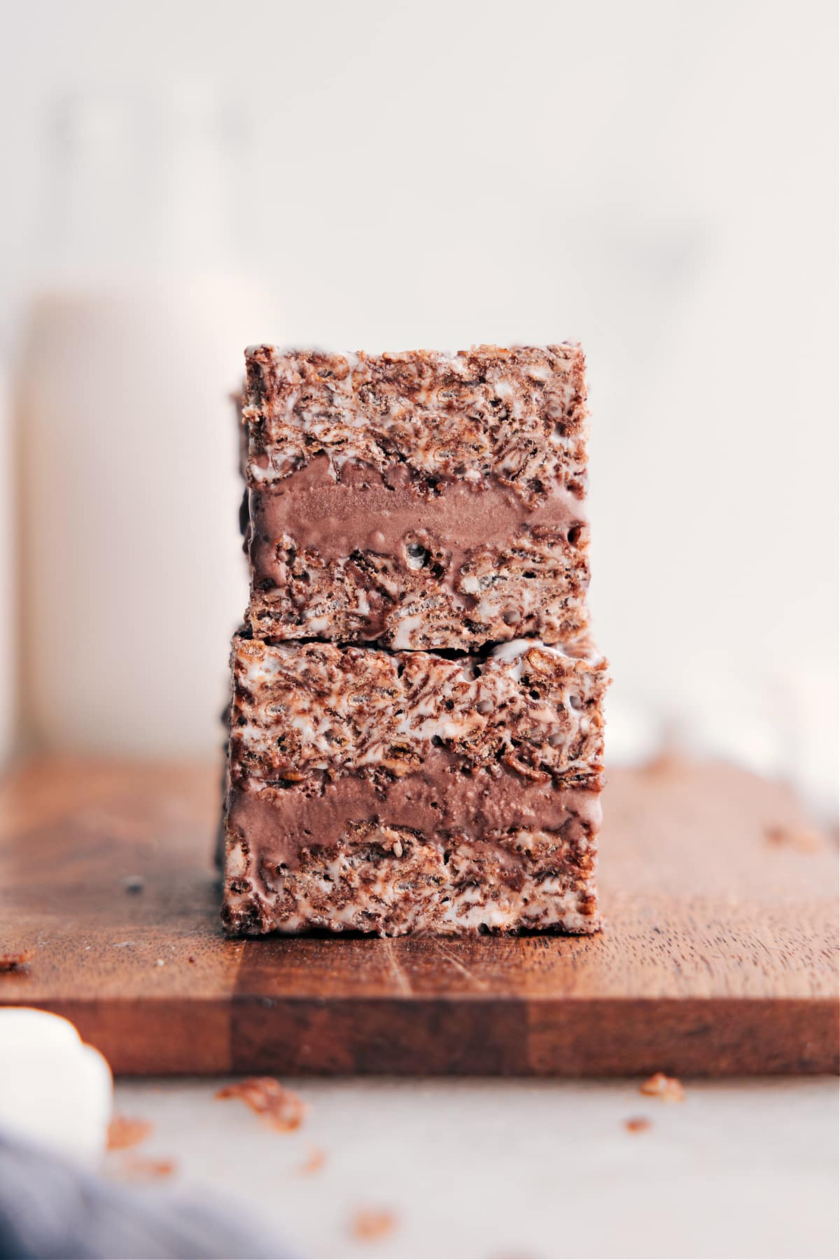 Chocolate Rice Krispies Treats Ice Cream Sandwiches Chocolate version of this fun and frozen treat.