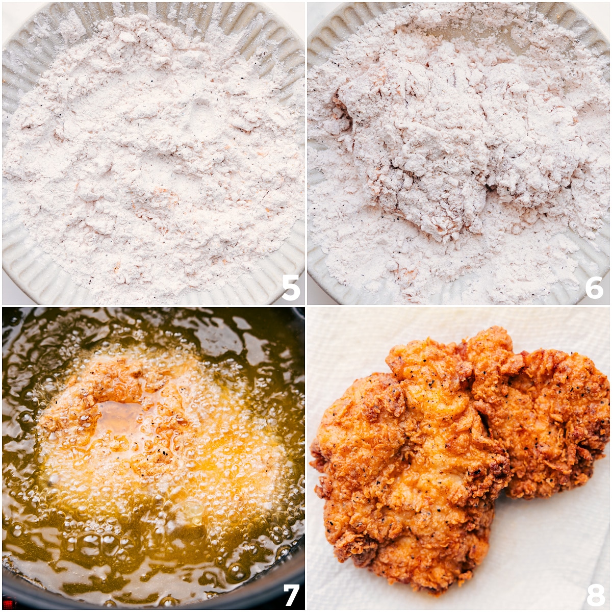 Chicken Fried To Crispy Perfection For These Chicken Sandwiches Chicken coated in dry rub and fried until golden and crispy.