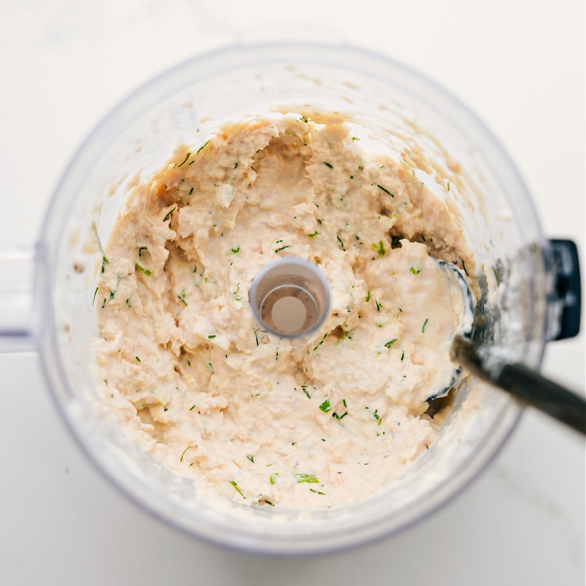 How To Make The Viral Tunacado All the ingredients blended together in the food processor to make the creamy tunacado filling.