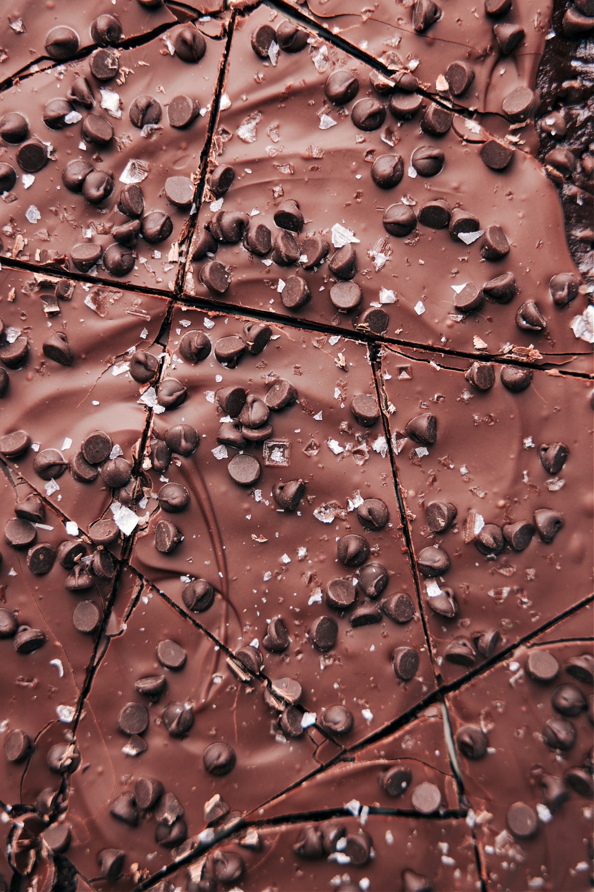 The Ultimate, Healthy, No-Bake Dessert: Brownie Batter Bark The dessert cut into squares for a yummy bark recipe.