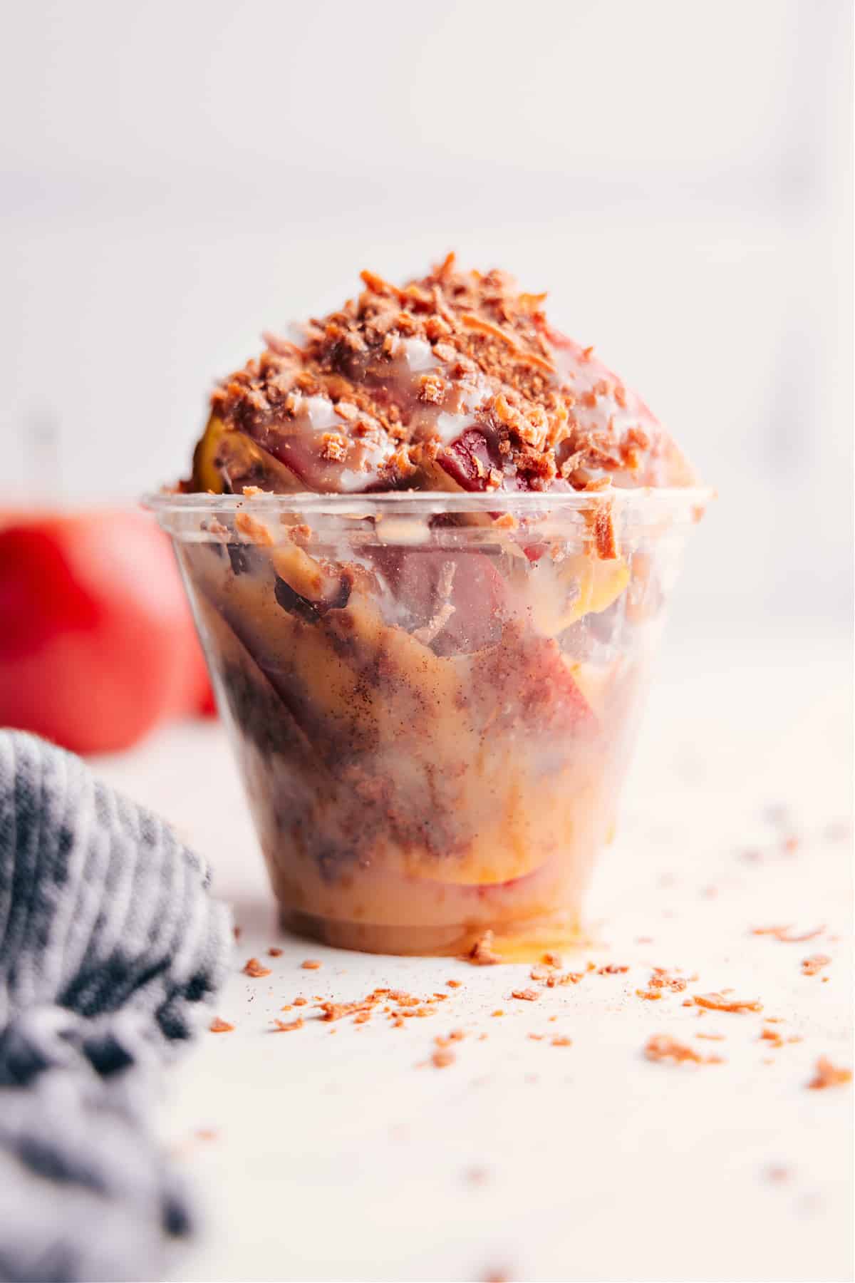 Zupas Copycat Caramel Apple Dessert Cups Caramel Apple Dessert Cups with a chocolate-caramel drizzle and toasted coconut on top.