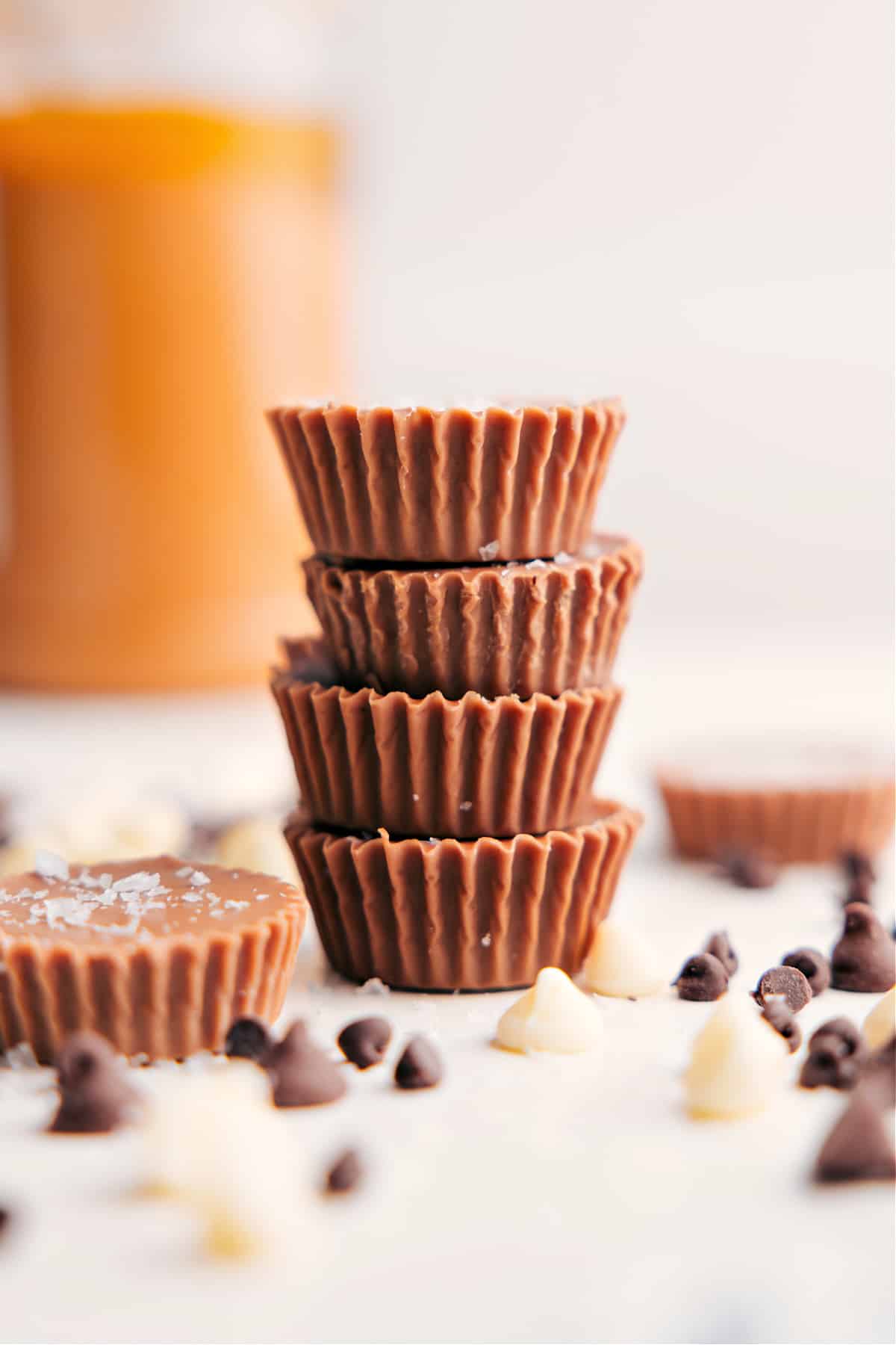 Peanut Butter Meltaways stacked on top of each other.