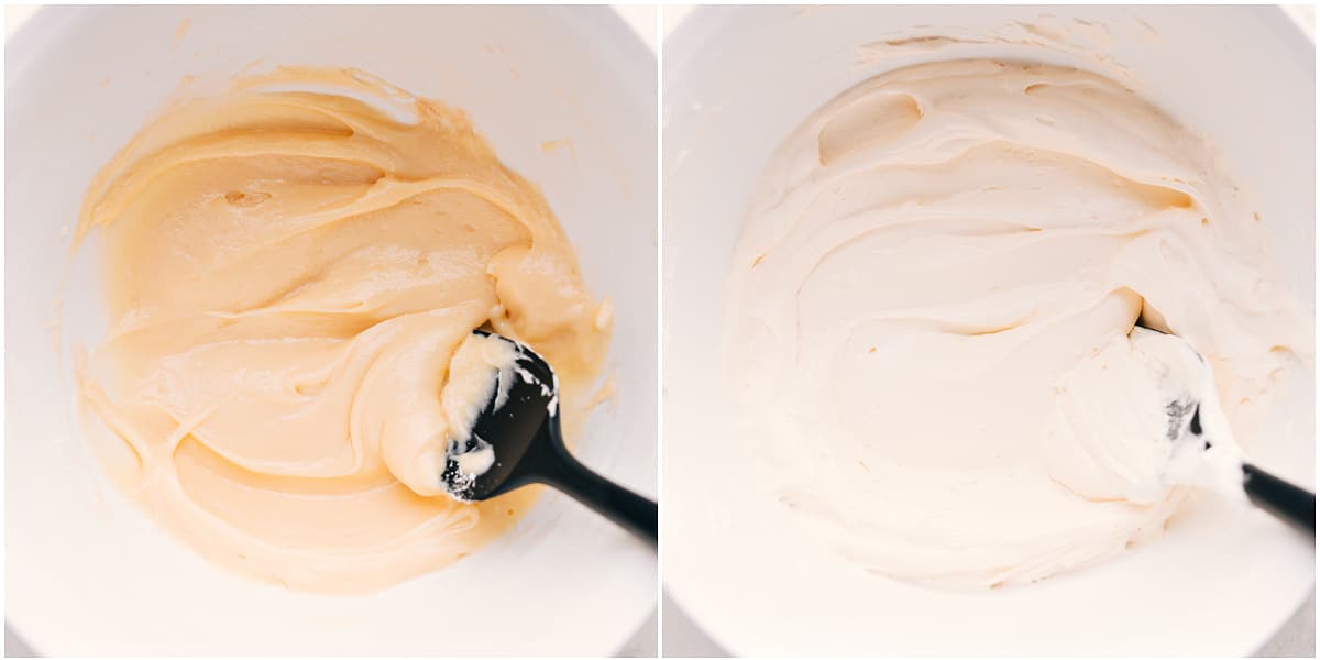 How To Make This Cheesecake Dip All the ingredients in this cheesecake dip beat together to a smooth and creamy consistency.