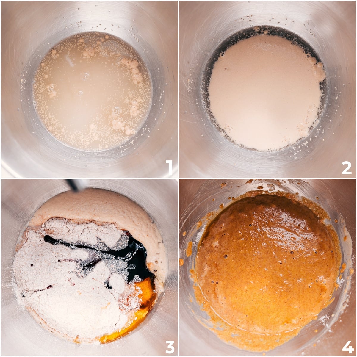 How To Make This Brown Bread Recipe Yeast, warm water, and sugar mixed and rested until foamy, then remaining ingredients added and mixed until a soft dough forms for this brown bread recipe.