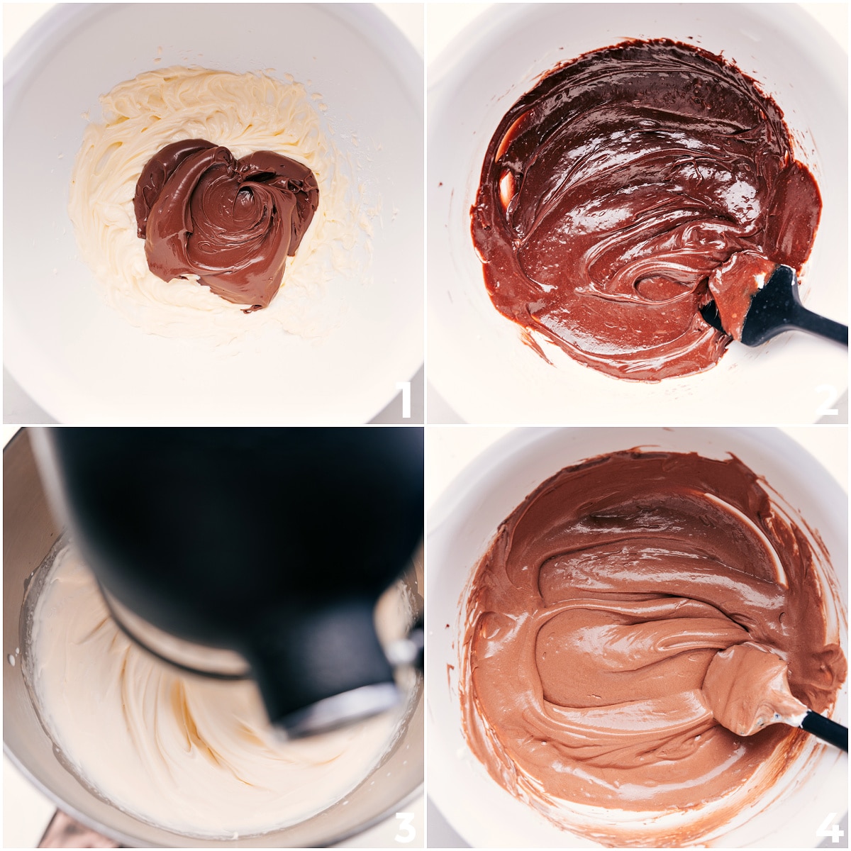 How To Make Chocolate Fruit Dip All the ingredients for this chocolate fruit dip added into a bowl and mixed together.