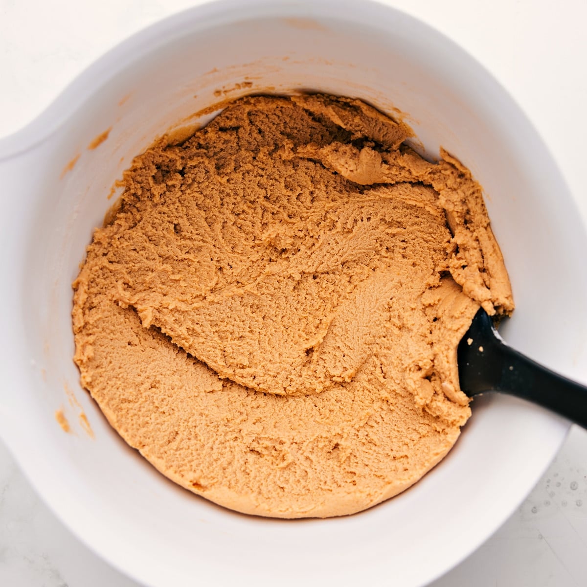 Edible Peanut Butter Cookie Dough In A Bowl The safe to eat dough in a bowl ready to be enjoyed.